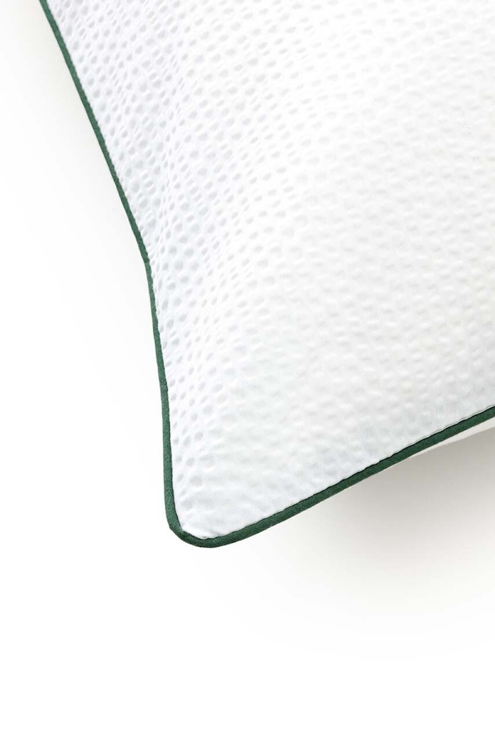 Living și dormitor Lacoste Față de pernă din bumbac L Tamis Blanc 65 x 65 cm 1038679 alb