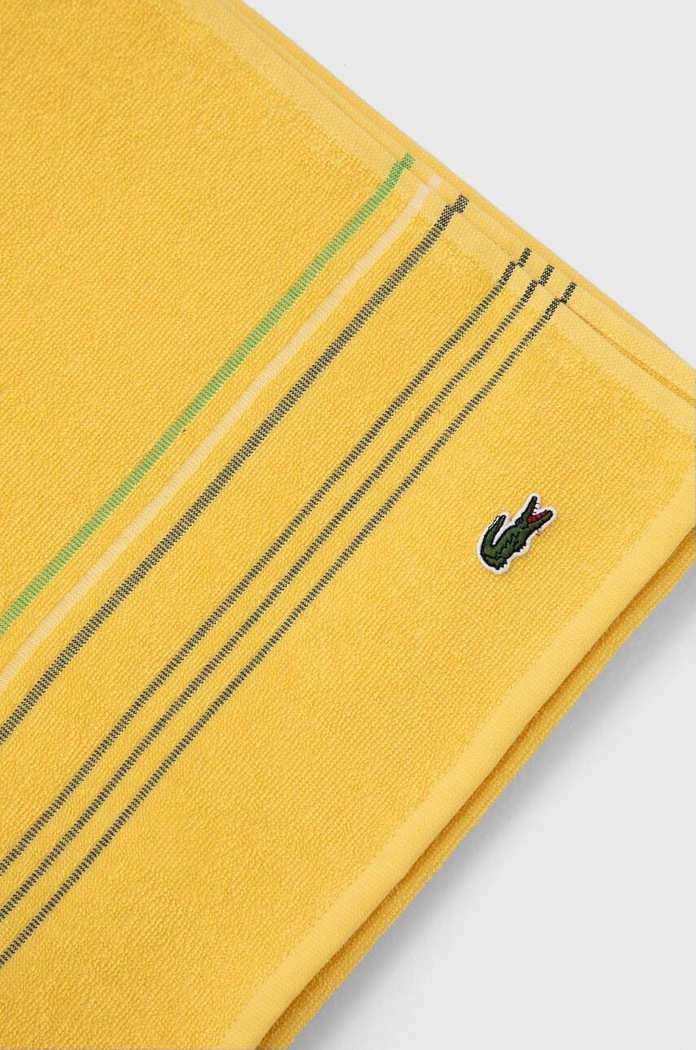 Μπάνιο Βαμβακερή πετσέτα Lacoste L Timeless Jaune 70 x 140 cm 1039326 κίτρινο