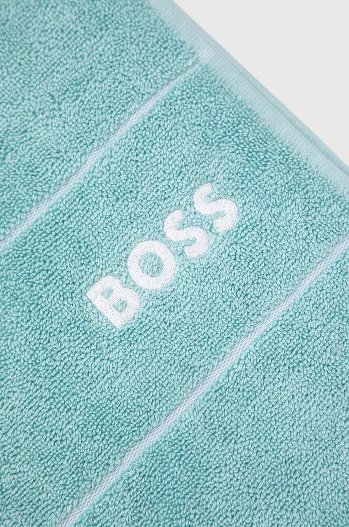 Koupelna Středně velký bavlněný ručník BOSS Plain Aruba Blue 70 x 140 cm 1037467 tyrkysová