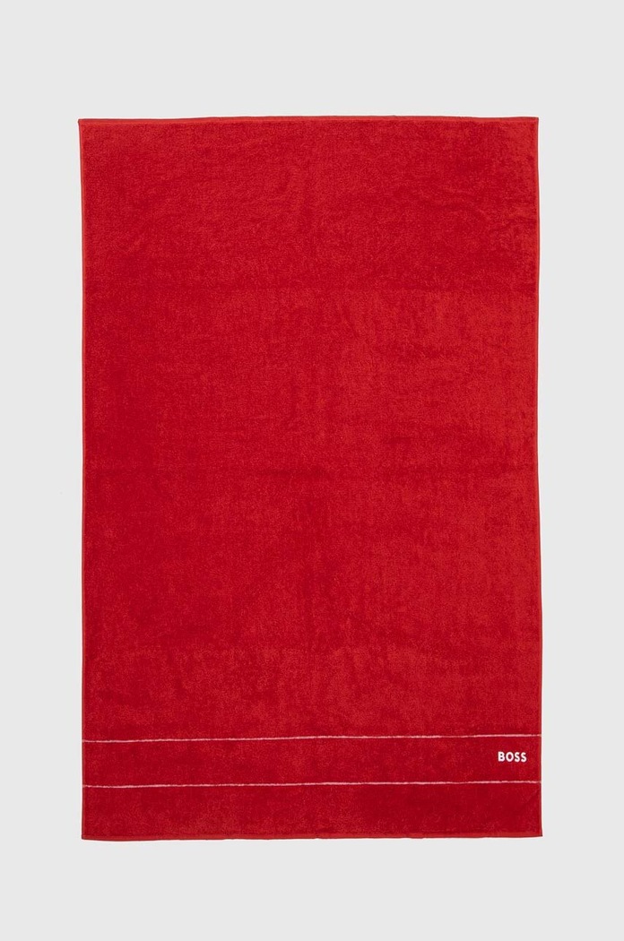 Velký bavlněný ručník BOSS Plain Red 100 x 150 cm červená 1011446