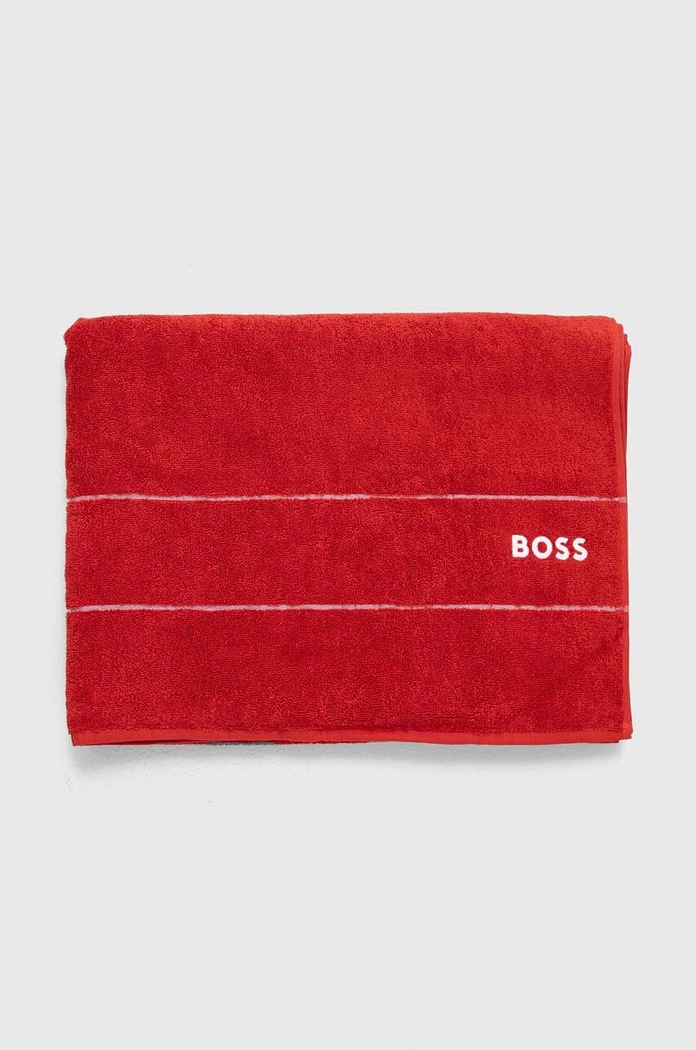 Velký bavlněný ručník BOSS Plain Red 100 x 150 cm 1011446 červená AA00