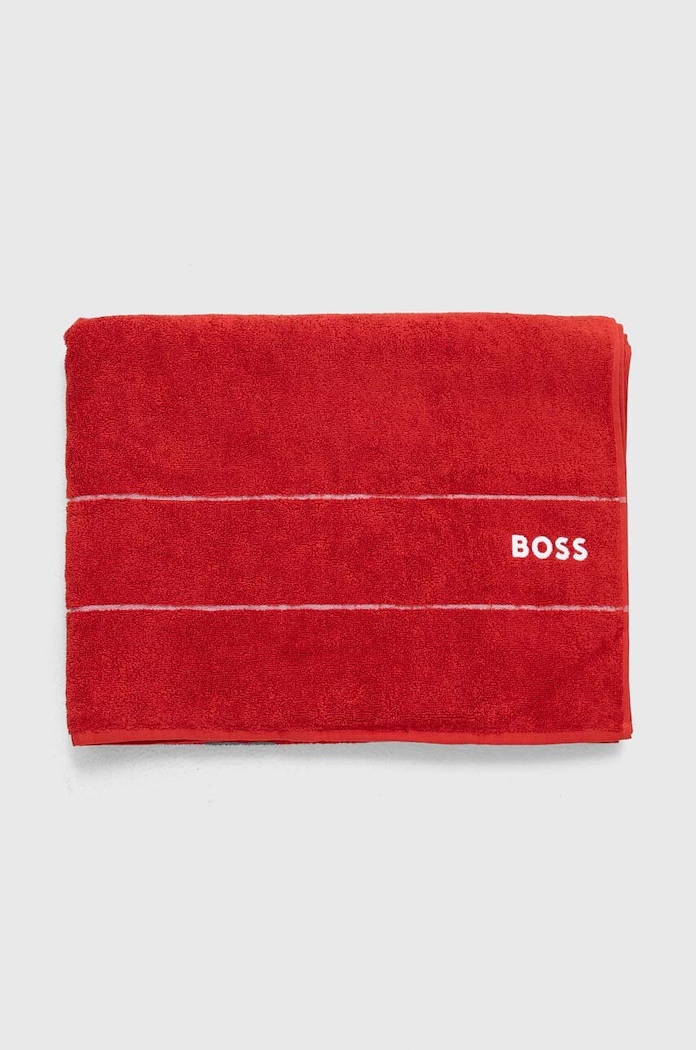 Velký bavlněný ručník BOSS Plain Red 100 x 150 cm 1011446 červená AA00