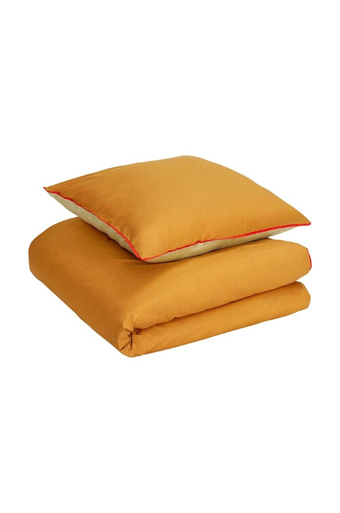 Hübsch Un set de lenjerie de pat din bumbac Aki Bed Linen, 60x63/140x200 cm multicolor 061401