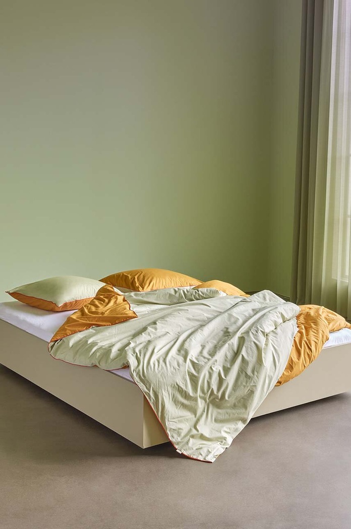 Living și dormitor Hübsch Un set de lenjerie de pat din bumbac Aki Bed Linen, 60x63/140x200 cm 061401 multicolor