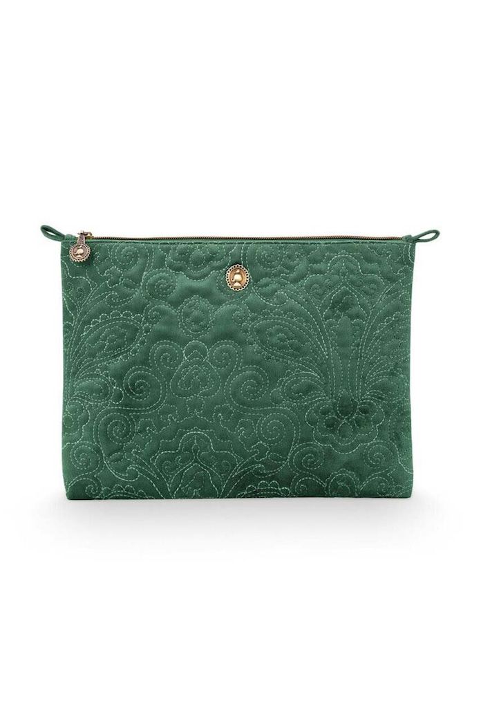 Kozmetična torbica Pip Studio Velvet Quiltey Days turkizna 51274176