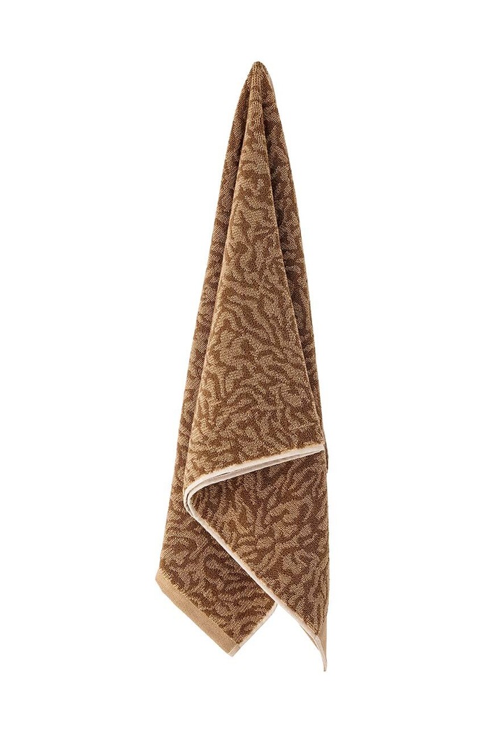 Bloomingville mały ręcznik bawełniany Kaysa 100 x 50 cm 82068015 brązowy AA00