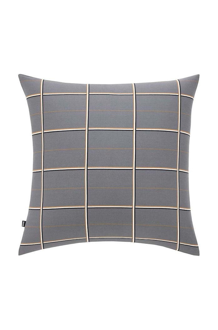 BOSS față de pernă din bumbac BOSSCHEC Magnet 65 x 65 cm gri 1041174