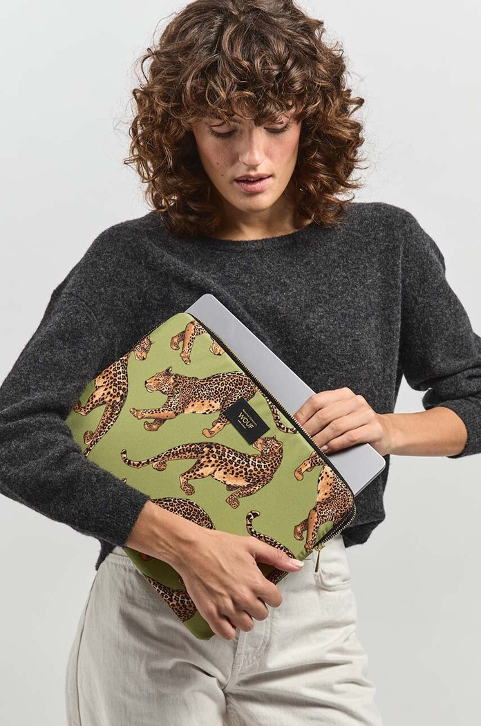 Husa laptop Olive Leopard 15" & 16" WOUF multicolor SB240029