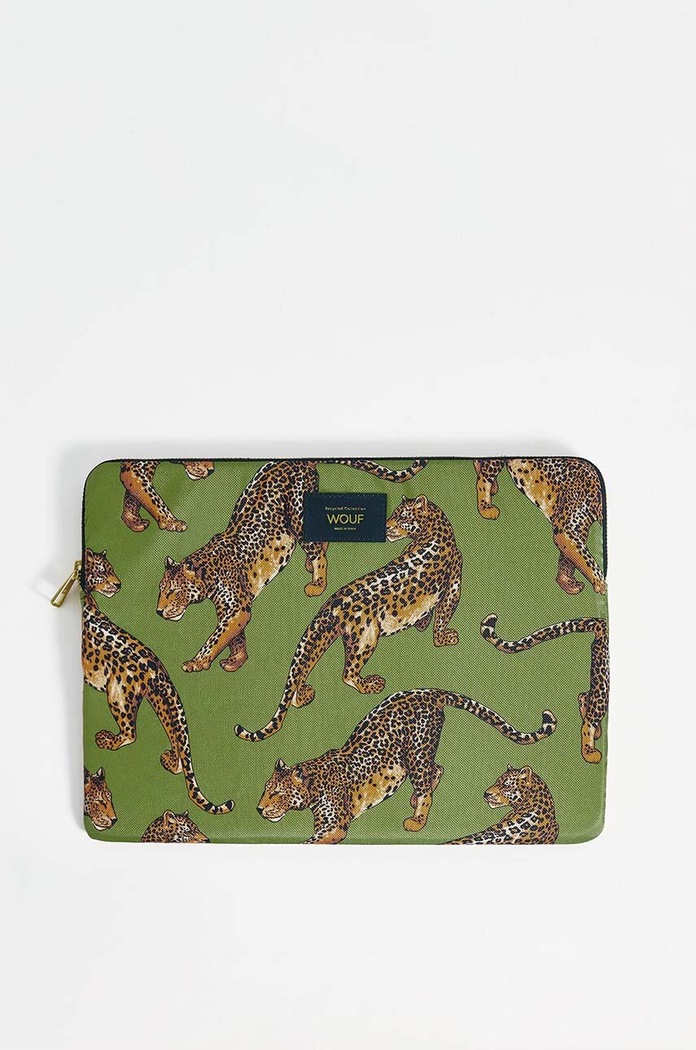 Калъф за лаптоп WOUF Olive Leopard 13" & 14" многоцветен S240029
