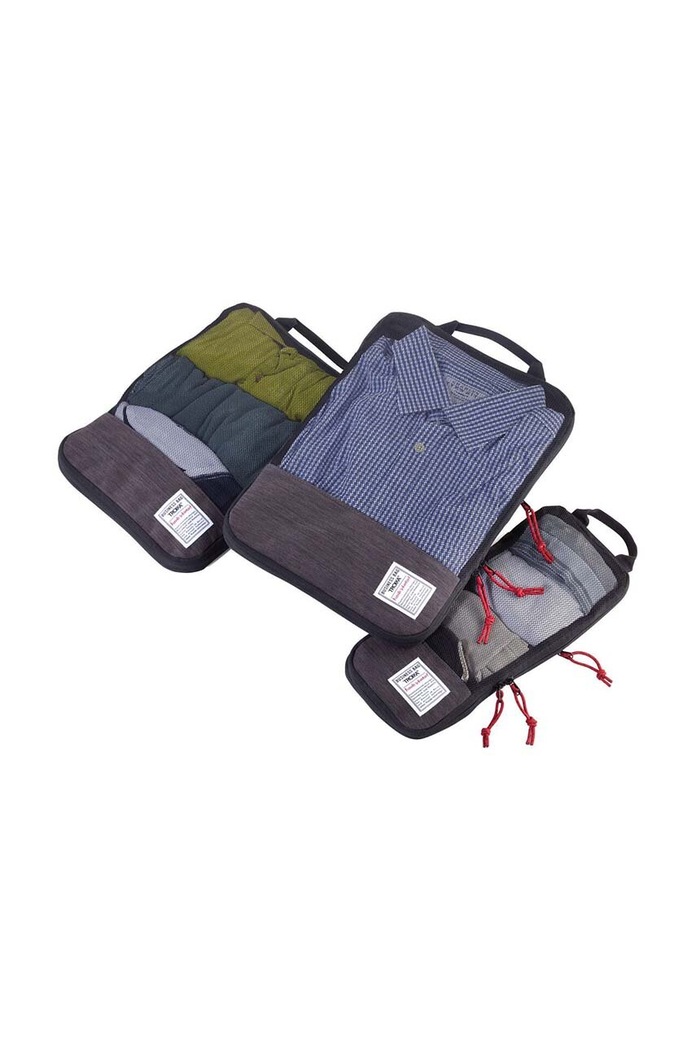 Lifestyle Troika Set de cutii de voiaj Buisness Packing Cubes 3-pack TRBBG56.GY negru