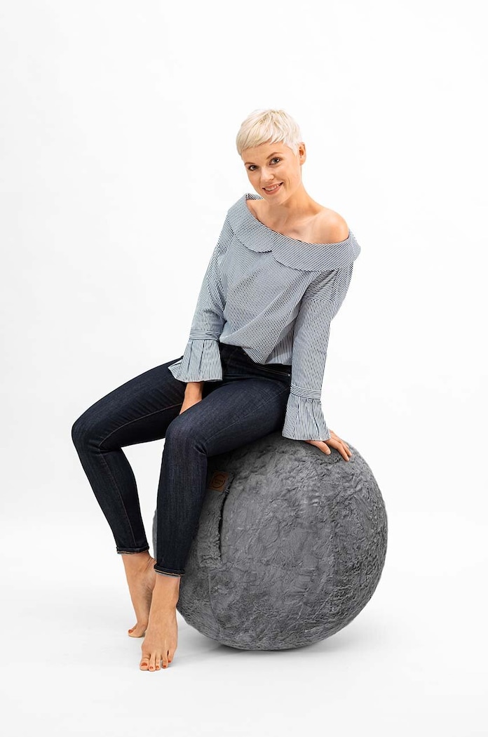Μπάλα καθίσματος Magma Fluffy Sitting Ball γκρί 80020.005