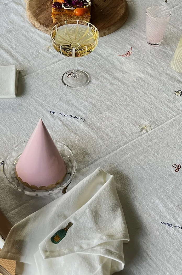 Komplet bombažnih prtičkov OYOY New Year Napkin 4-pack pisana L301397