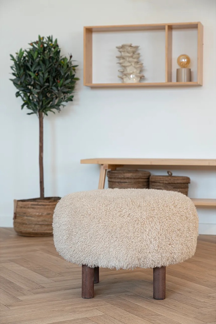 House Nordic scaun de puf Inverness maro 1501118