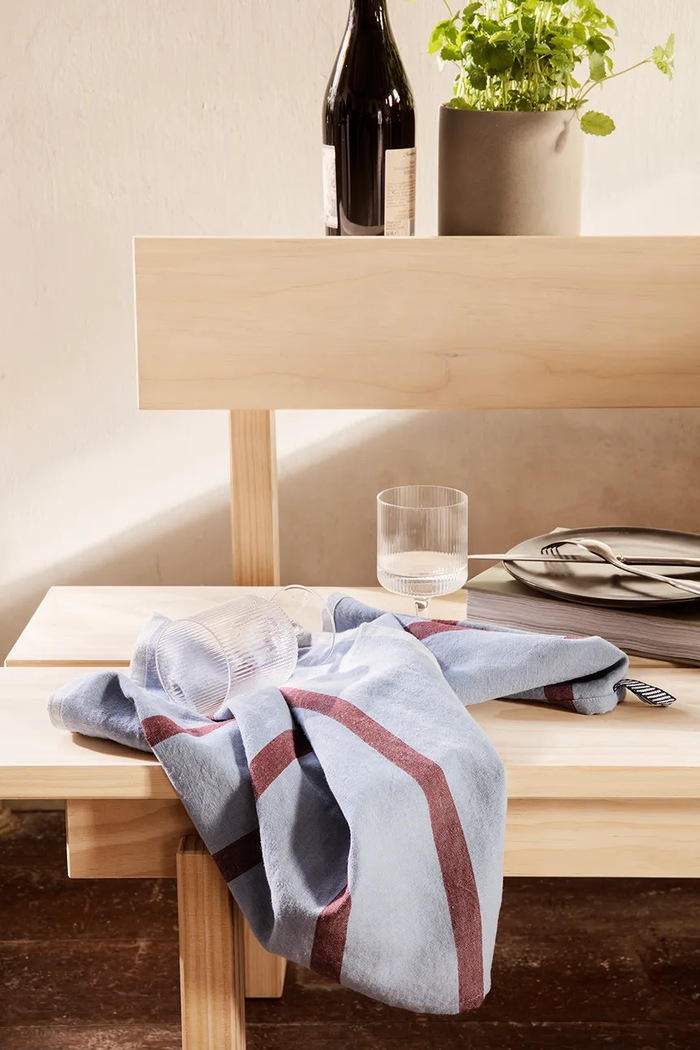 ferm LIVING konyharuha Hale Tea Towel 1104264140 többszínű AA00