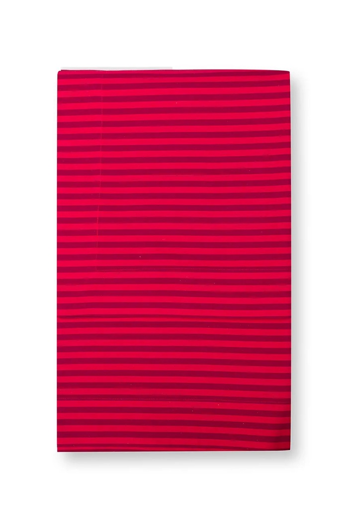 Bucătărie și bar Pip Studio Față de masă din bumbac Stripes Dark Red 180 x 300 cm 51035089 rosu