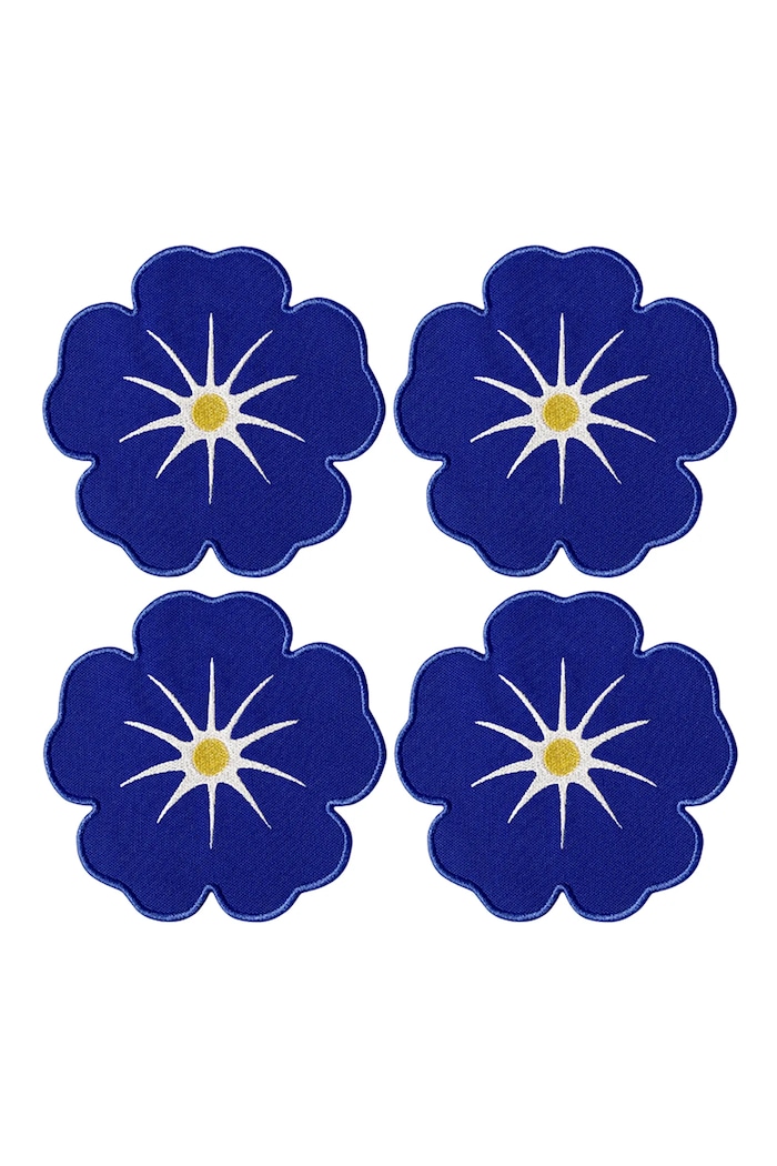Octaevo set de suporturi cu bumbac 14 x 14 cm bleumarin OCCOMG.25
