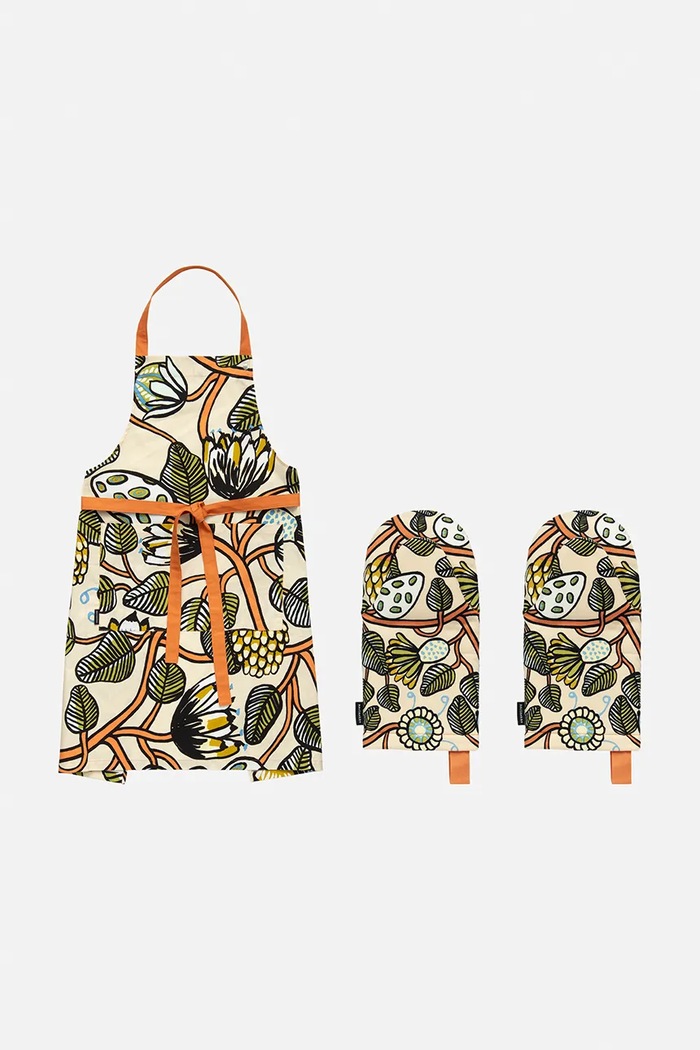 Bavlnená zástera a kuchynské rukavice Marimekko viacfarebná 074966.820