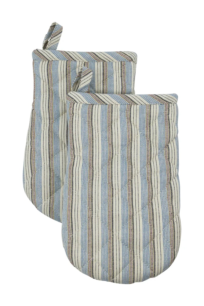 House Doctor Rękawice kuchenne bawełniane 24 x 14 cm niebieski 900000310