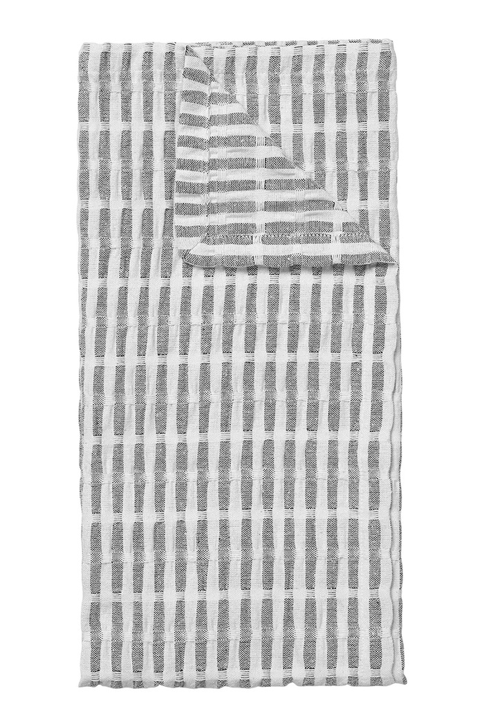 Broste Copenhagen Zestaw ścierek kuchennych bawełnianych Folke 2-pack 50 x 70 cm czarny 71210365
