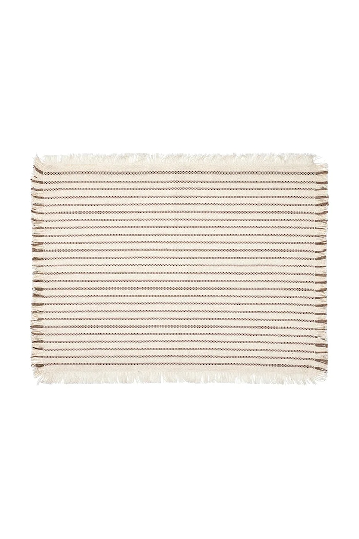 Broste Copenhagen Zestaw podkładek bawełnianych Elouise 2-pack beżowy 71210323