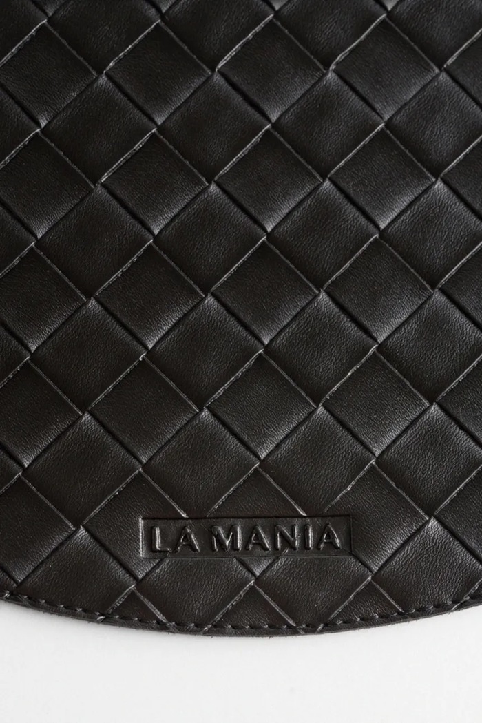 Kuchnia i bar La Mania podkładka pod talerz z imitacji skóry 38 cm 5905549433508 czarny