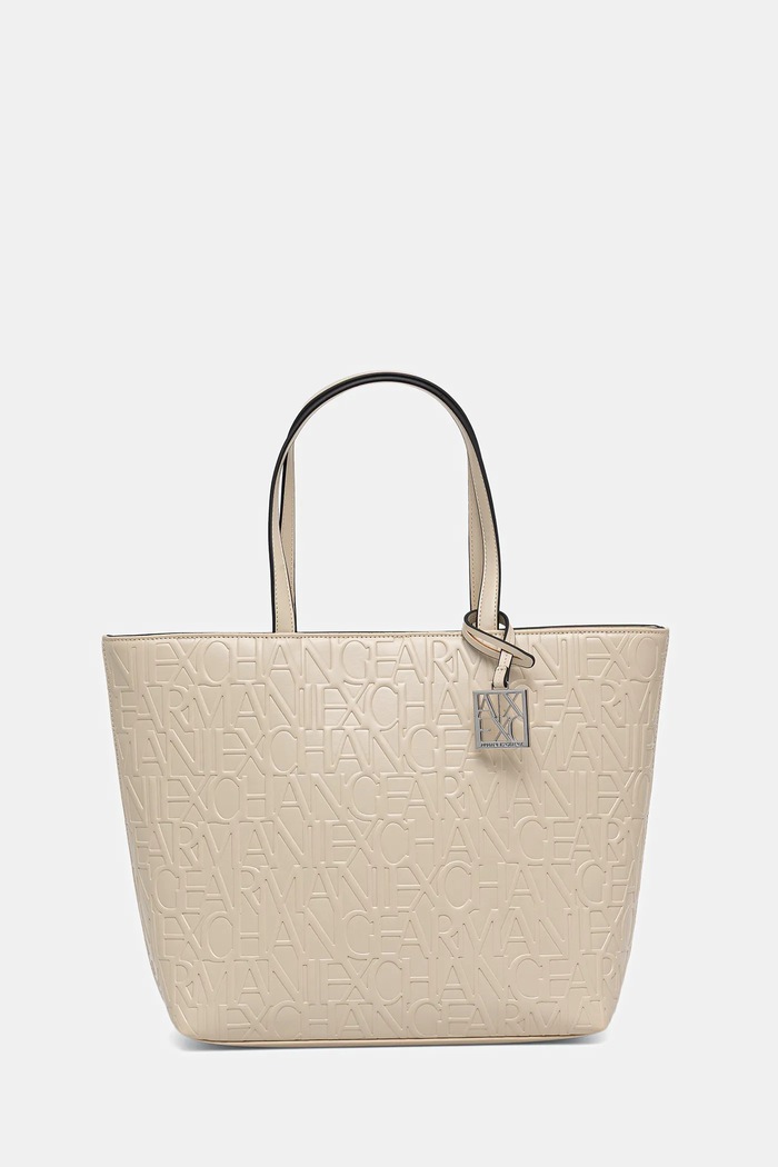 Armani Exchange geantă imitatie de piele bej 942650.CC793