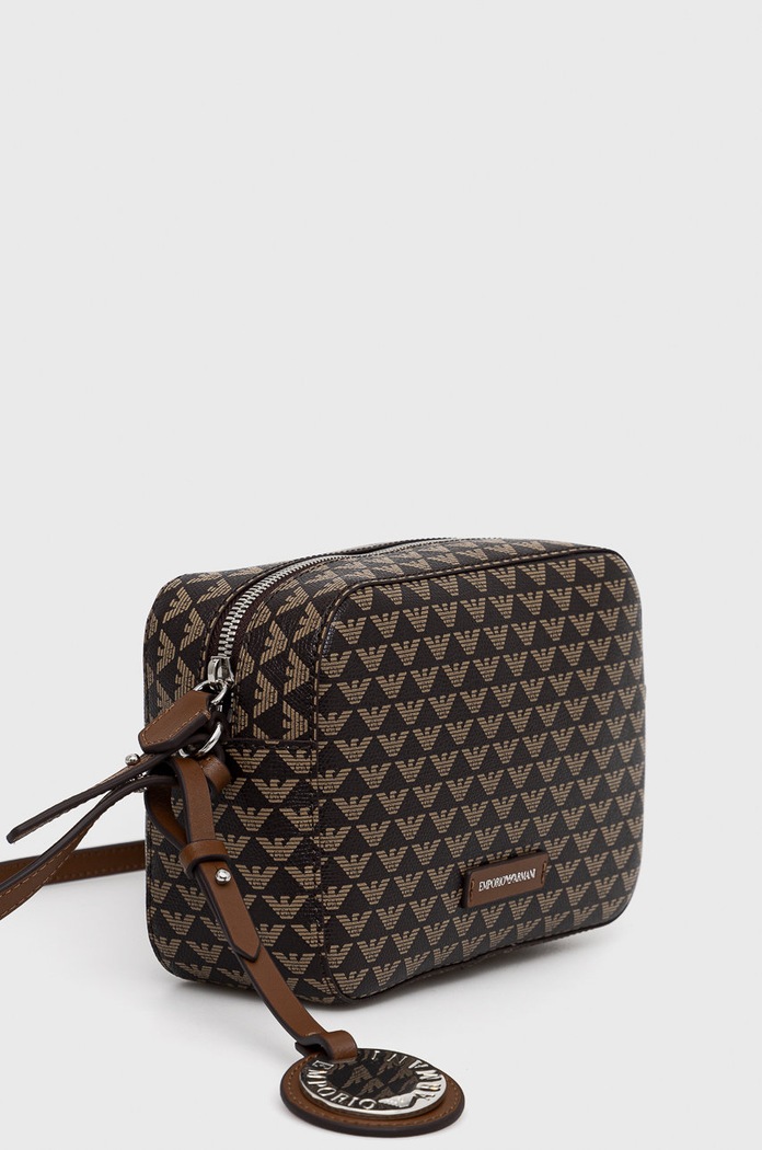 Kožená kabelka Emporio Armani Y3B134.YFG5E.NOS hnědá AA00