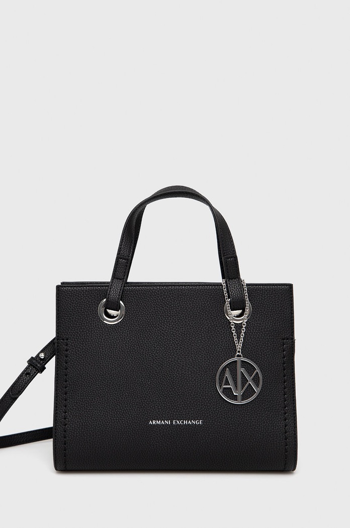 Kabelka Armani Exchange imitácia kože čierna 942270.CC723.NOS
