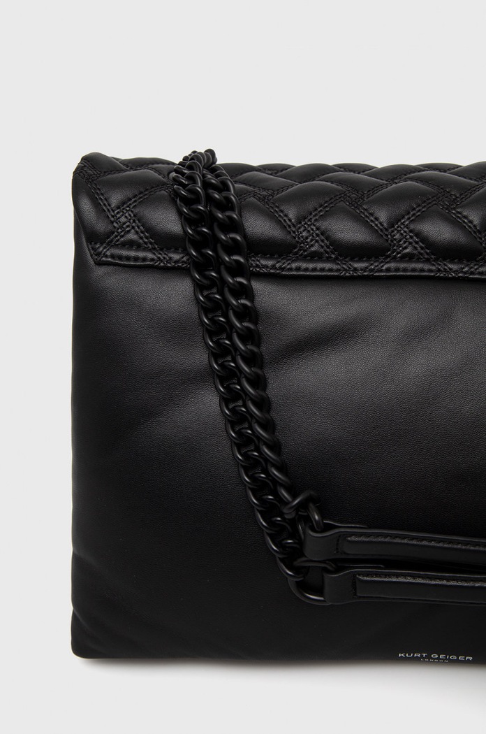 Kožená kabelka Kurt Geiger London černá 7386000109
