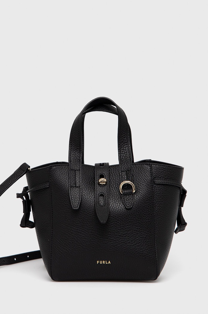 Kožená kabelka Furla přírodní kůže černá BASRFUA.HSF000.O6000.