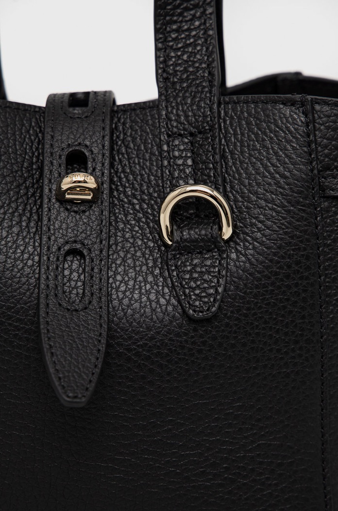 Kožená kabelka Furla černá BASRFUA.HSF000.O6000.