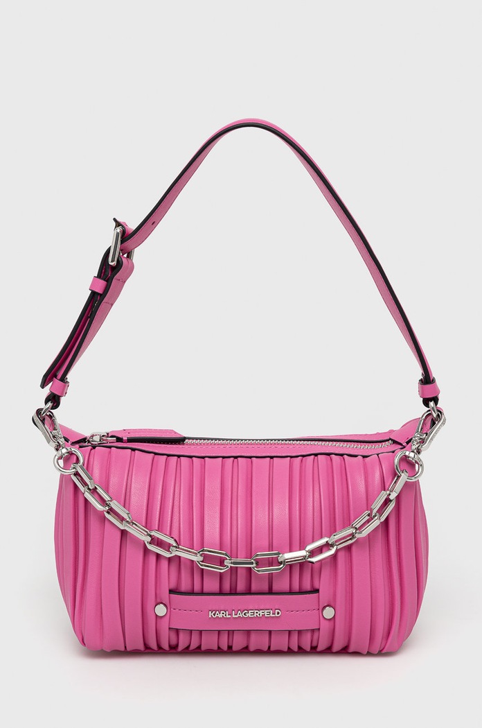 Karl Lagerfeld torebka K/KUSHION SM BAGUETTE nie mieści A4 różowy 225W3045