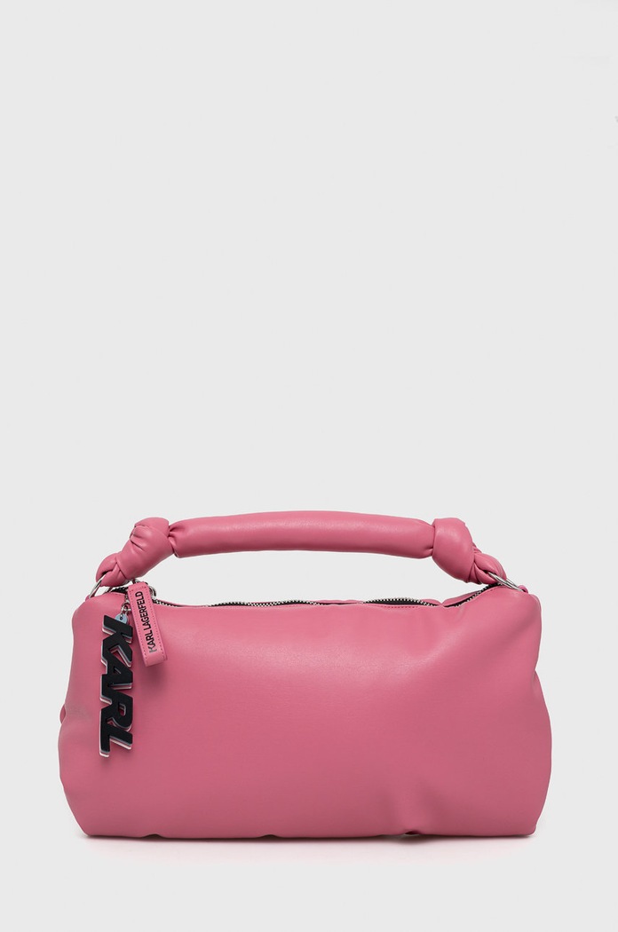 Karl Lagerfeld torebka skórzana 225W3056 skóra licowa różowy 225W3056