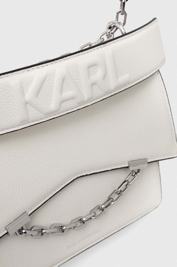 Karl Lagerfeld torebka skórzana biały 225W3081