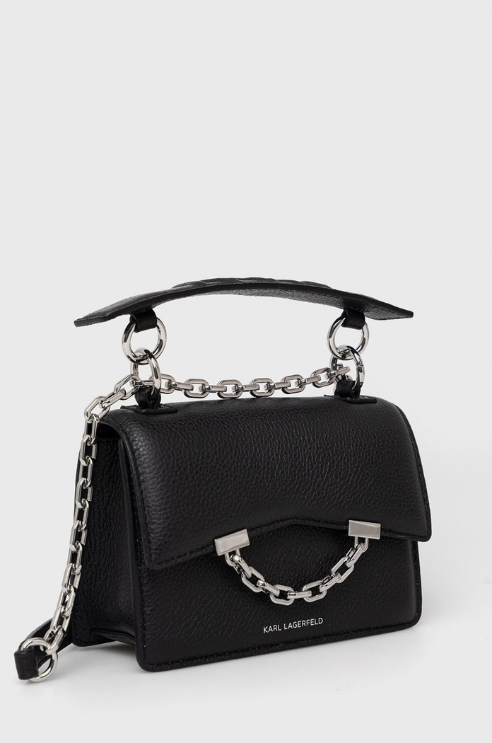 Karl Lagerfeld torebka skórzana 225W3082 225W3082 czarny AA00