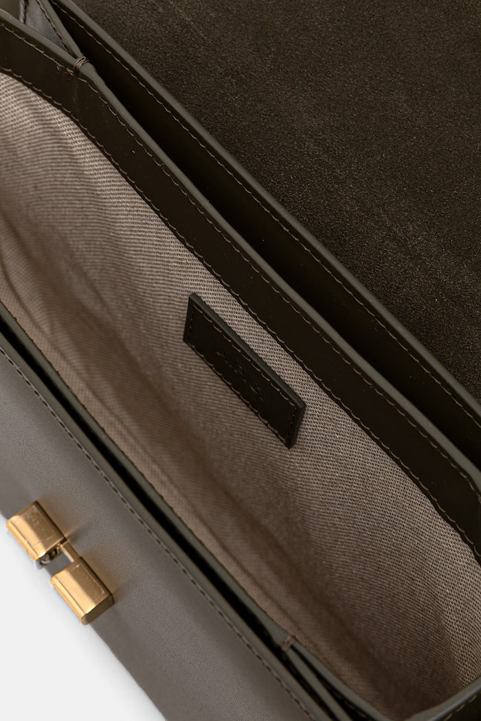 Kožená kabelka A.P.C. Sac Grace Small zelená PXBMW.F61413