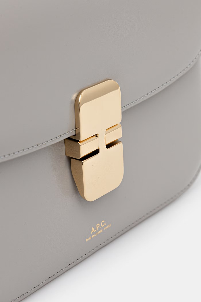 A.P.C. leather handbag Sac Grace Small gray PXBMW.F61413