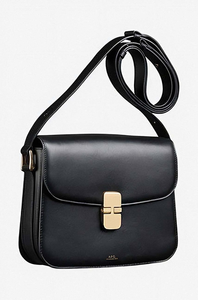 Kožená kabelka A.P.C. Grace Small černá PXBMW.F61413