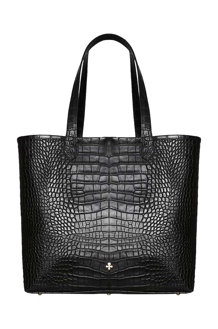 Shopper Lilou Coco Jane λείο δέρμα μαύρο SHOP/COCJAN
