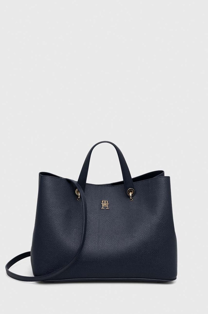 Kabelka Tommy Hilfiger jednofarebný tmavomodrá AW0AW15177.NOS