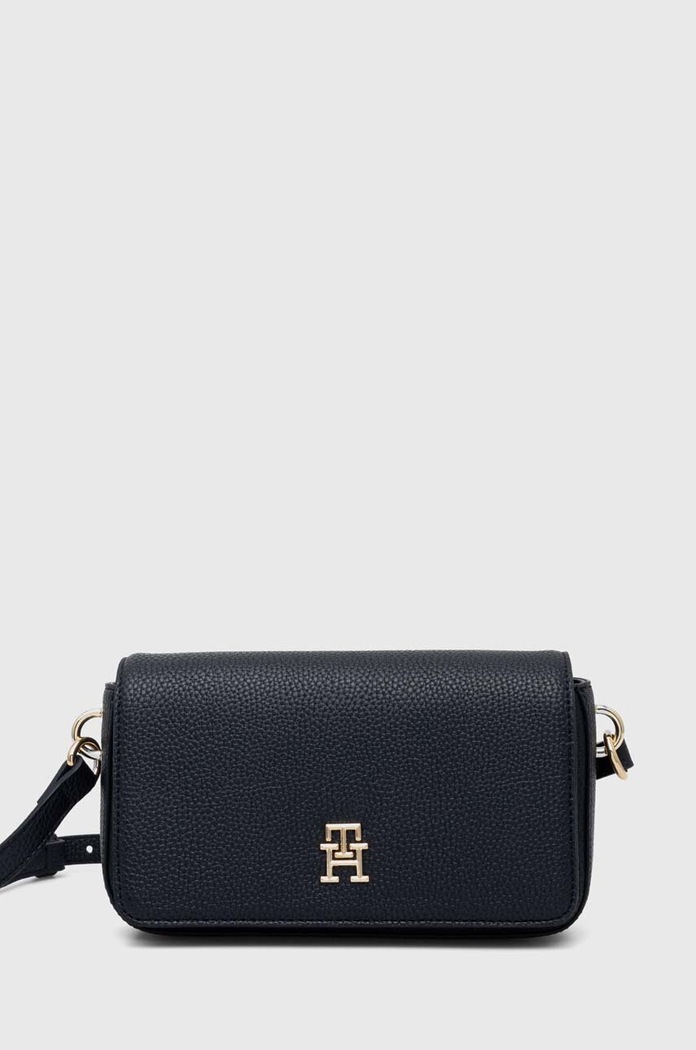 Kabelka Tommy Hilfiger jednofarebný tmavomodrá AW0AW15180.NOS