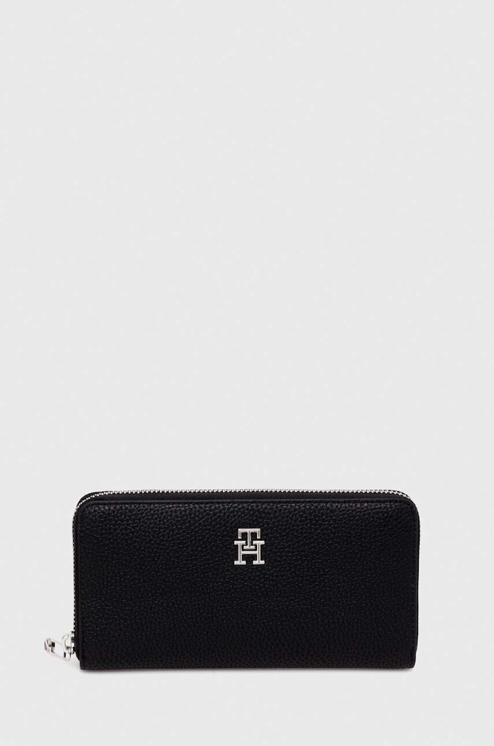 Peňaženka Tommy Hilfiger jednofarebný čierna AW0AW15181.NOS