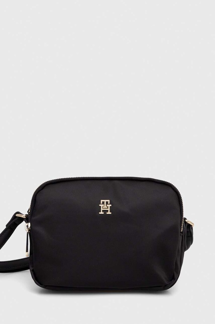 Τσάντα Tommy Hilfiger υφασμάτινο μαύρο AW0AW15638.NOS