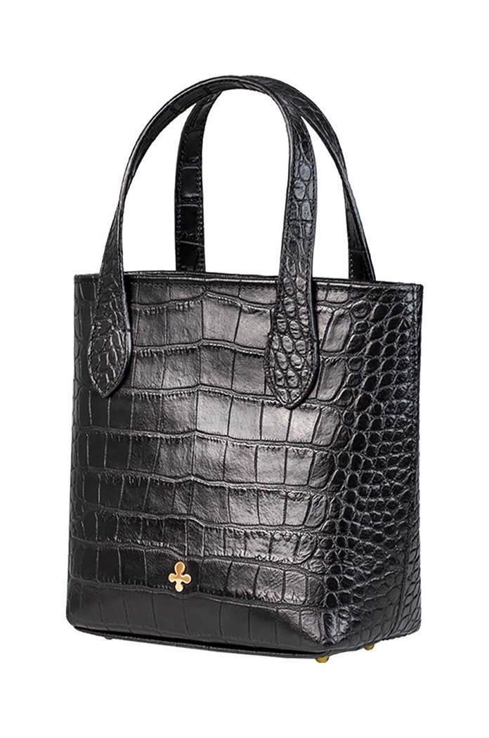 Кожена чанта Lilou SHOP/MIN/COCJAN/PO черен AA00