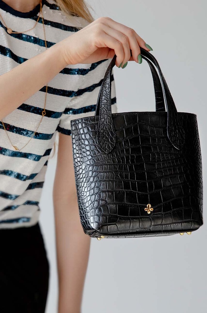 Кожена чанта Lilou черен SHOP/MIN/COCJAN/PO