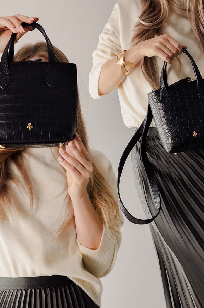 Кожена чанта Lilou SHOP/MIN/COCJAN/PO черен