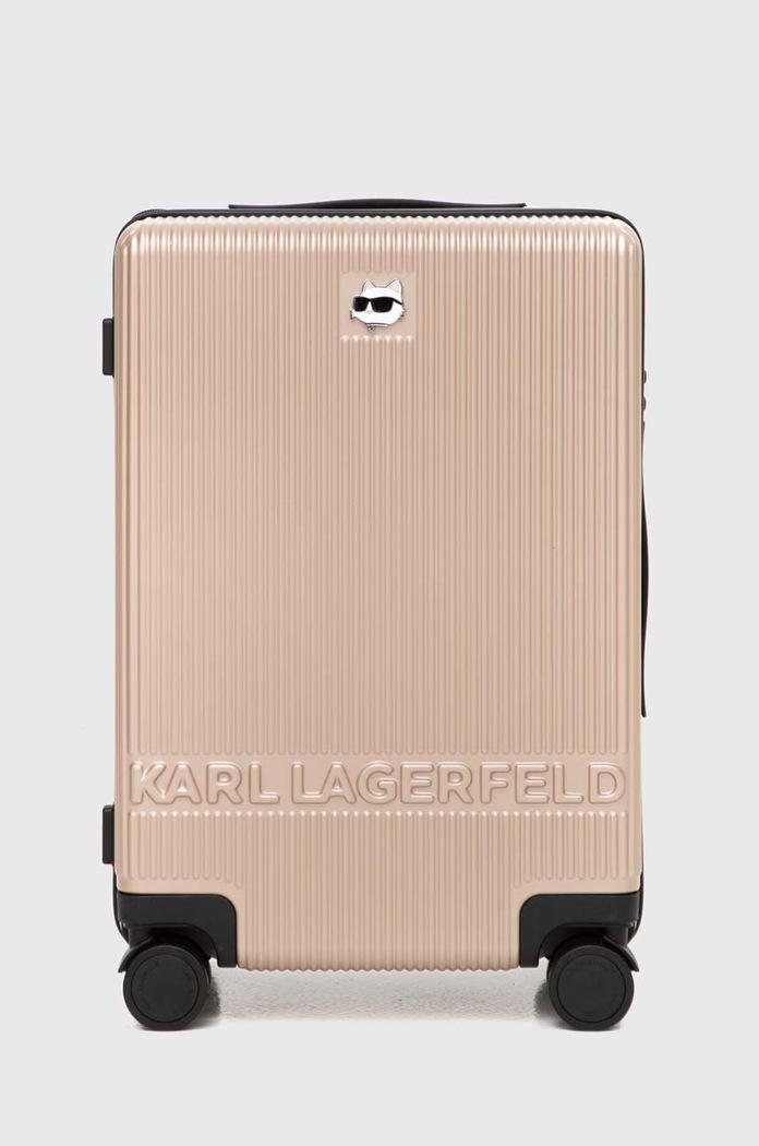 Karl Lagerfeld walizka 52x34x23 cm syntetyczny beżowy 240W3073