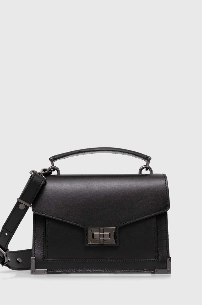 The Kooples bőr táska nappa bőr fekete AFSEMILYS108