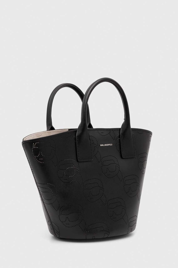 Karl Lagerfeld torebka skórzana 241W3001 czarny AA00