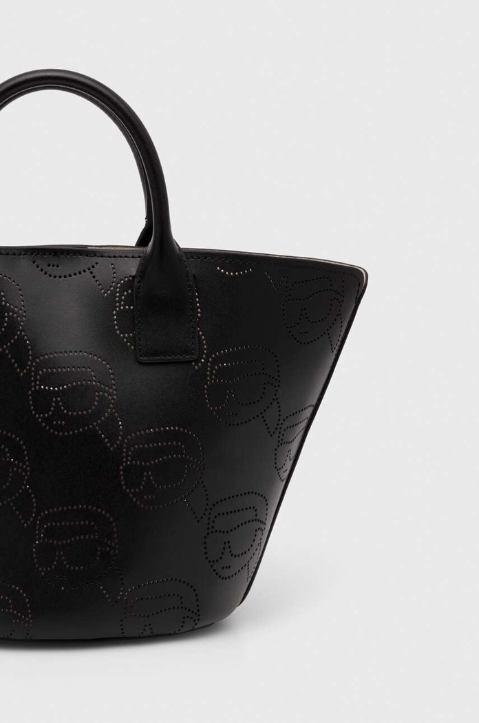 Karl Lagerfeld torebka skórzana czarny 241W3001